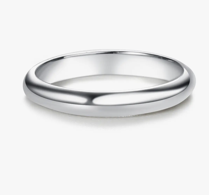 Sterling Silver Band Baby Ring - 2mm Band